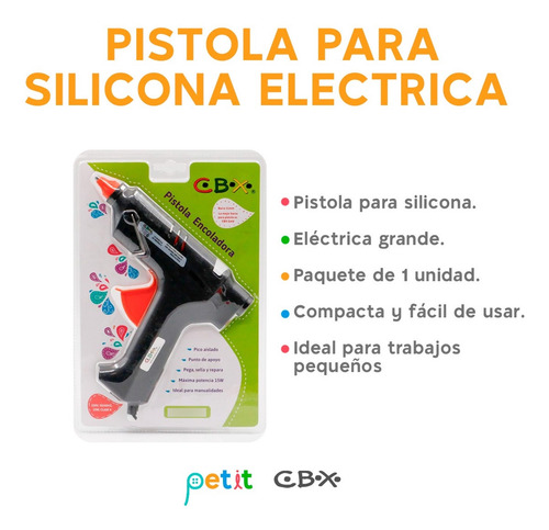 Pistola Para Silicona Eléctrica En Barra Gruesa Grande X1un