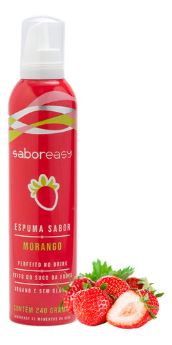 Espuma De Morango Para Bebidas 240g Saboreasy