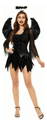 Black Angel Costume For Parents And Children Demon With Wings