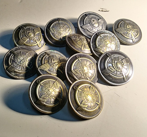 Botones De Fuerza Aérea. Bronce (Usado)