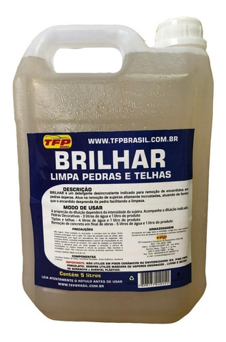 Brilhar Limpa Pedras E Telhas Encardido Concentrado 5 Litros