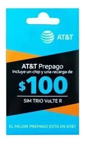 1 Chip At&t Lada 222 Puebla Recarga De $100 Pesos Ilimitado