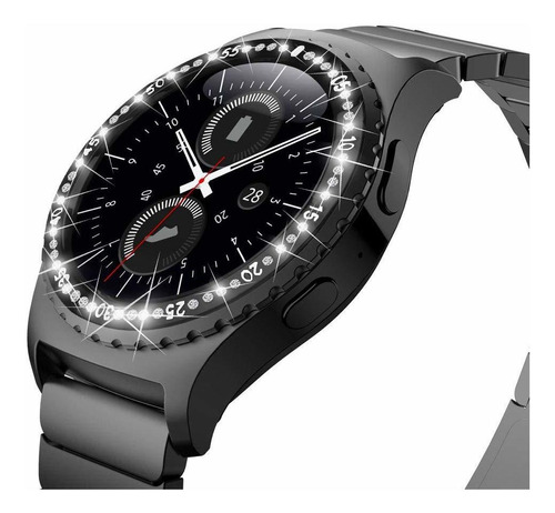 Anillo Bisel Brillante Para Samsung Gear S2 Watch Acero