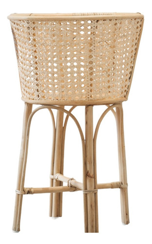 Macetero Pie Rattan Natural Stripes Portamaceta