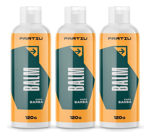 Kit 3x Balm Para Barba Profissional 120g Vigor Partiu