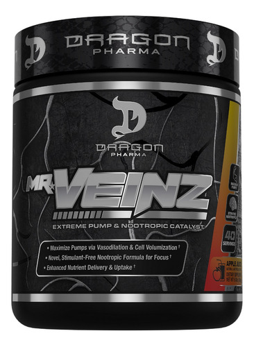 Mr. Veinz Dragon Pharma Pre Entreno Sin Cafeína 40 Porciones