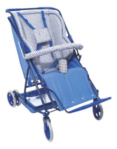 Cadeira De Rodas Carrinho Juvenil Reclinável Largo 2801l Cor Azul