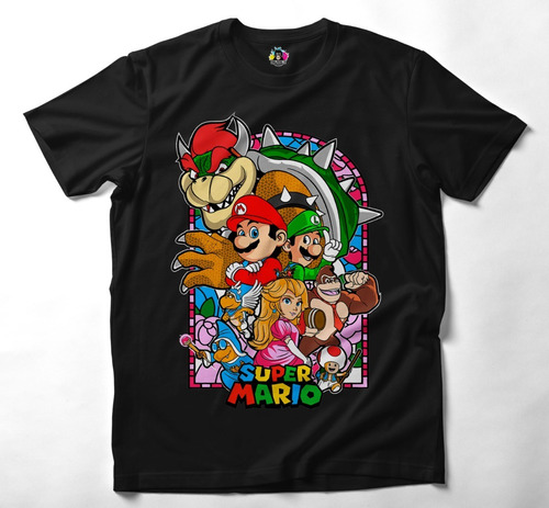 Polera Super Mario Bros Pelicula - Luigi Bowser Peach