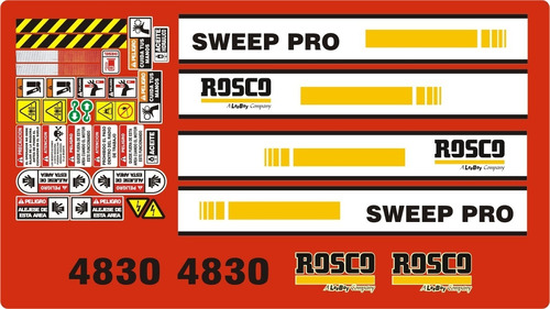 Calcomanías Para Barredora Rosco 4830 Sweep Pro