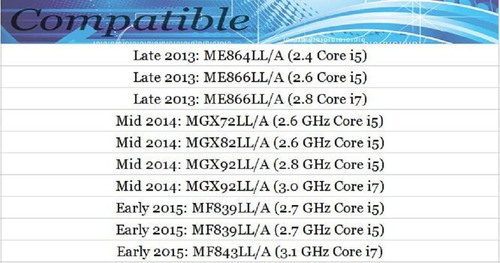 Anclaje De Cpu Disipador De Calor Para Macbook Pro 13 A1502
