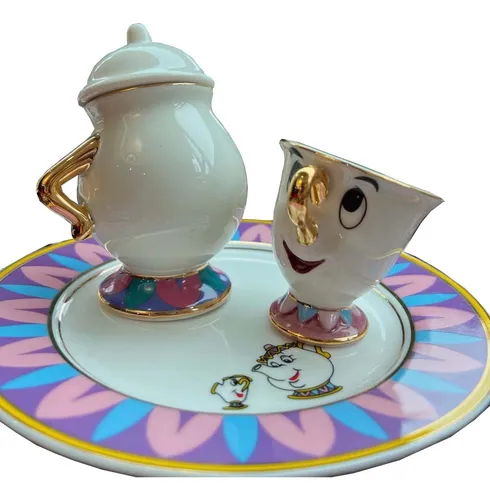 Juego De Vajilla La Bella Y Bestia Disney MercadoLibre