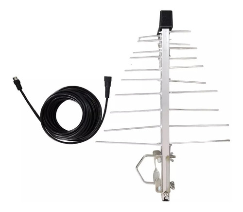 Antena Exterior Señal Tdt Hd Television Digital + Cable 7m 