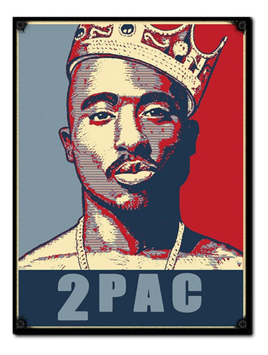 #1540 - Cuadro Decorativo Vintage - 2pac Tupac Rap Hip Hop