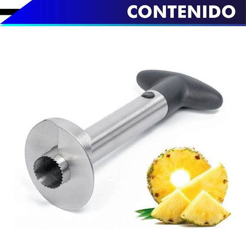 Imagen 2 de 8 de Descorazonador De Piña En Rebanadas De Acero Inoxidable