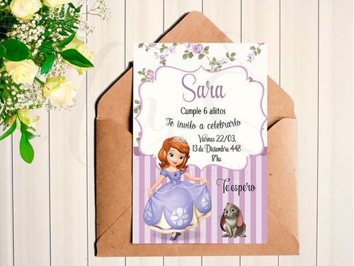 Mini Kit Imprimible Princesa Sofia Shabby Chic+ Inv Digital