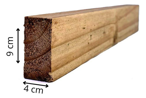 10 Caibro Viga Pinus Tratado Autoclave Aparelhado 4cm X 9cm