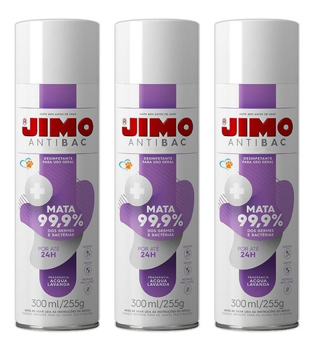 Aerosol De Ambiente Jimo Anti Bac Acqua-lavanda 300 Ml X 3 