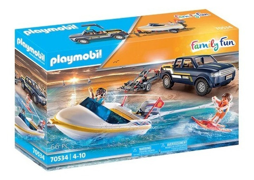 Playmobil Camioneta Con Lancha Y Remolque Family Fun 70534