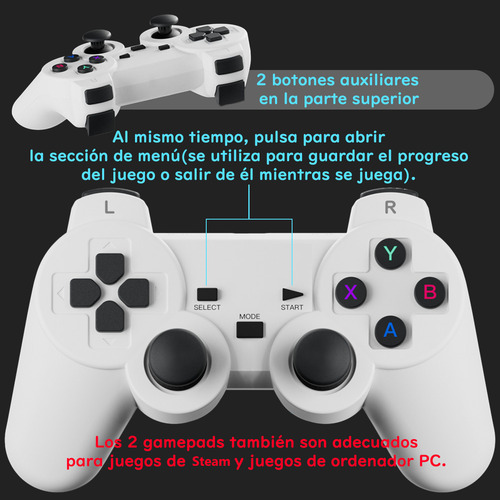 Casa de los Deseos Proyector Android Wifi HY300 Plus Portatil Mini Smart Tv 4k 1080p Led con 2 Gamepads y más de 20000 Juegos Proyectores Profesional para Celular PC TV stick
