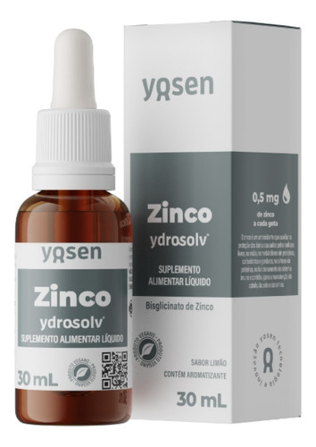 Vitamina Zinco Ydrosolv Frasco 30ml Yosen