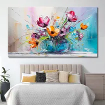 Comprar Cuadro Flores Canvas Floreros Artistico Sala Elegante 60x40