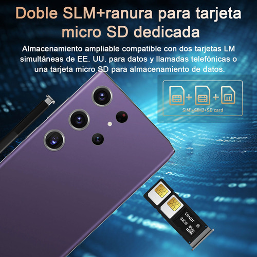 Smartphones S24 Celular Doble Sim 16gb Ram 512gb Rom Pantalla 7.3'' Batería 8000mah Cámara 108mp