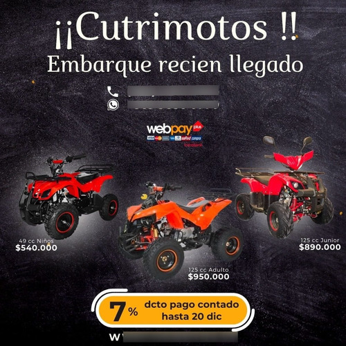 Imagen 6 de 18 de Cuatrimotos 49 Cc Automaticas Colores Exclusivo Calidad