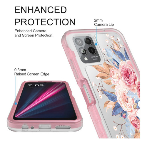 R0x Funda Gráfica Híbrida Para T-mobile Revvl 6/revvl 6 Pro