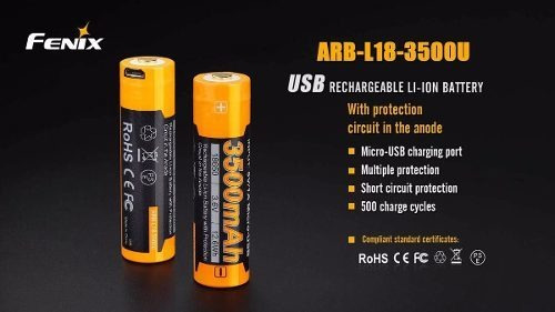 Imagen 4 de 4 de Fenix Rechargeable ARB-L18-3500U 18650 Cilíndrica