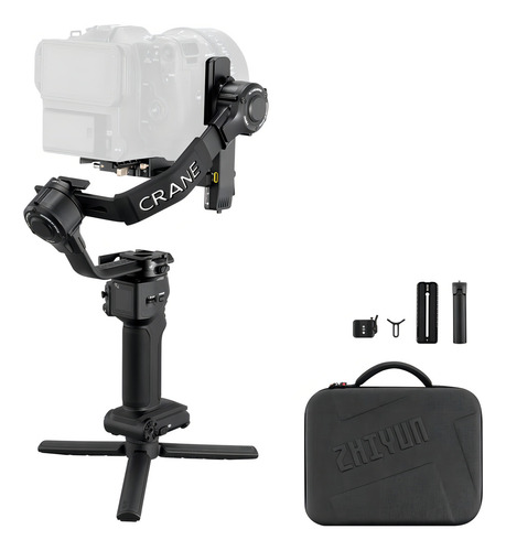 Estabilizador de cardán estándar Zhiyun Crane 4 para cámara de 6 kg, color negro