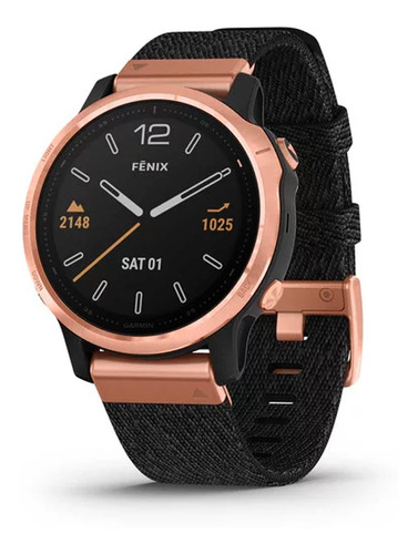 Reloj Garmin Fenix 6 S Zafiro Rosa Oro Nylon Gps Smartwatch