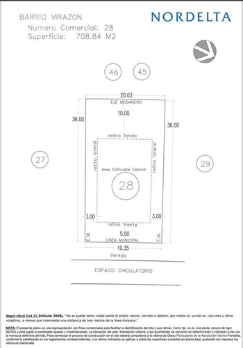 Lote Interno En Barrio Virazón