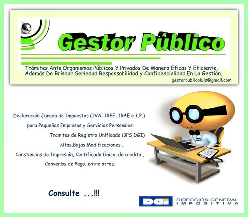 Imagen 1 de 7 de Gestor-trámites -bps-dgi -mtss-dgr-mtop-imm-apostillas-mec