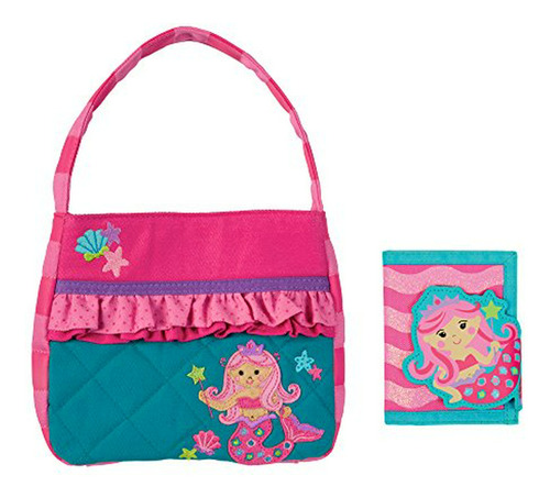 Stephen Joseph Girls Quilted Mermaid Purse And Wallet