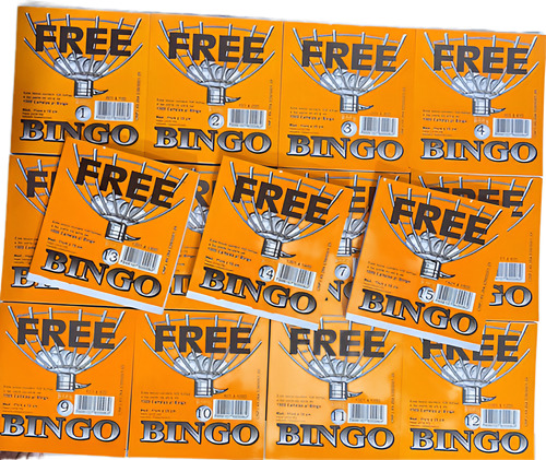 Cartela De Bingo Lote 1 Ao 15 Com 1500 Folhas