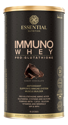 Immuno Whey 465g - Essential Nutrition Sabor Cacao