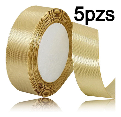 De 5 Rollo Liston Colores Moños 4cm 112.5m Decoracion