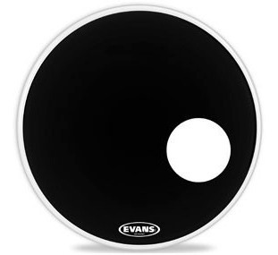 Parche Resonante Para Bombo De 20 Evans Emad Resonant Black