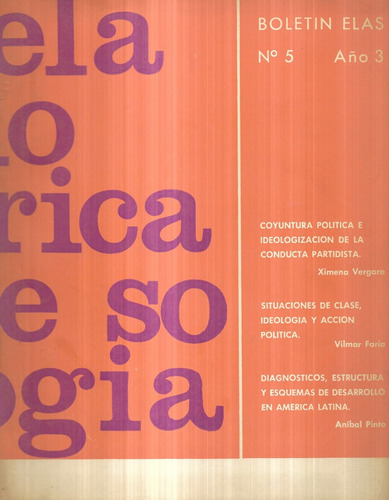 Boletín Elas N° 5 Año 3 / Junio 1970 / Pinto Vergara Faría