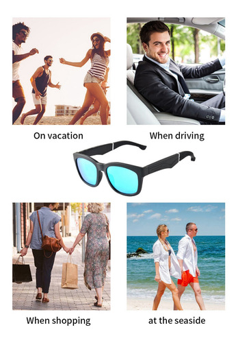 Imagen 7 de 12 de Gafas De Audio Auriculares Inteligentes Bluetooth Gafas,