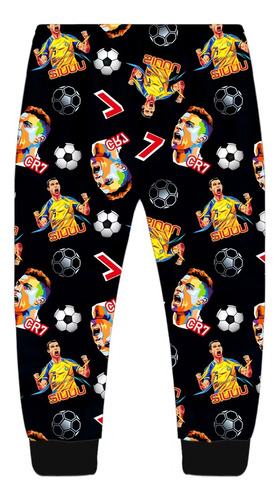 Pijama Suave De Manga Larga Con Estampado Cr7 Para Niños