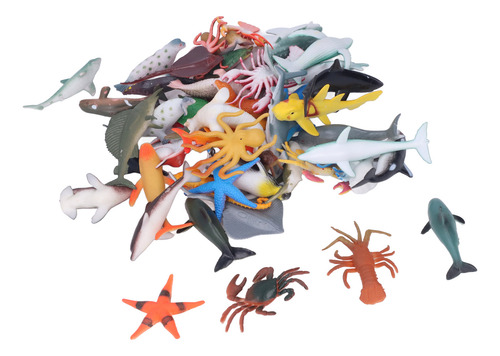 Minifiguras De Animales, 48 Unidades, Juguetes Marinos, De P