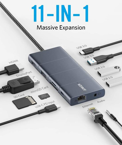 Anker Usb-c Hub Powerexpand 11: Estación 11 Puertos Versátil