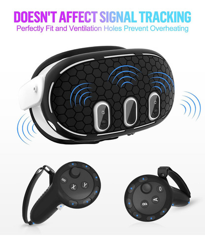 Kit Accesorios Funda Facial Control Puños Para Meta Quest 3