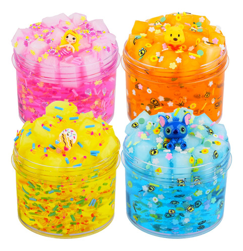 Kit De Slime  Paquete De 4 Cubos De Gelatina Crujiente, Con