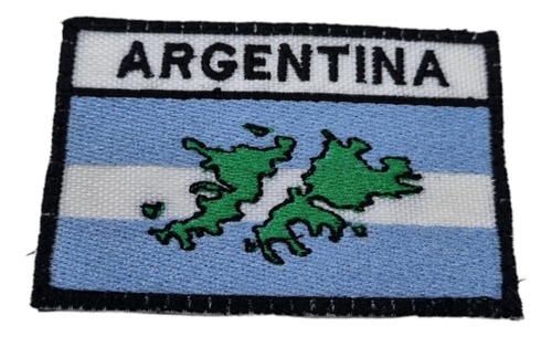 Parche Bordado Bandera Argentina Malvinas Verde Arena Clasic