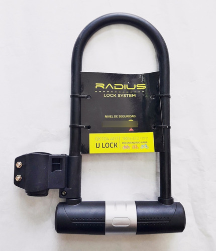 Imagen 2 de 2 de Candado / Linga De Seguridad P/ Bici Tipo U Radius
