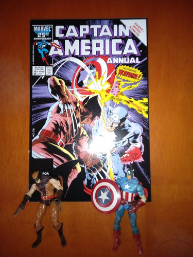 Pack Marvel Comics Incluye Figuras Capitan America Wolverine