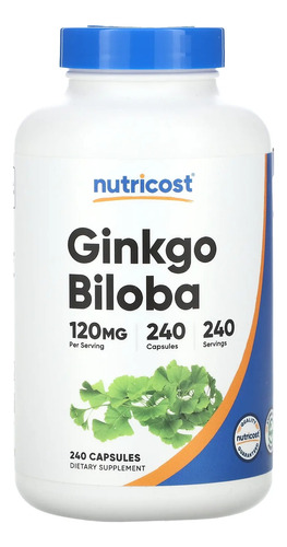 Ginkgo Biloba 120 Mg 240 Cápsulas Nutricost Americano