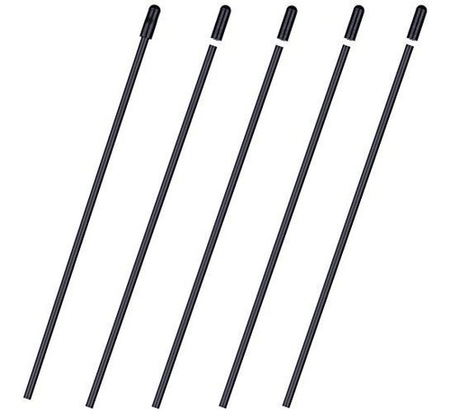 Tubo De Antena De Plastico 5pcs Hobbypark Con Tapa Negra Pa